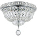 Empire Polished Chrome Clear Crystal 4 Light Flushmount - Flushmounts