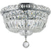 Empire Polished Chrome Clear Crystal 4 Light Flushmount - Flushmounts
