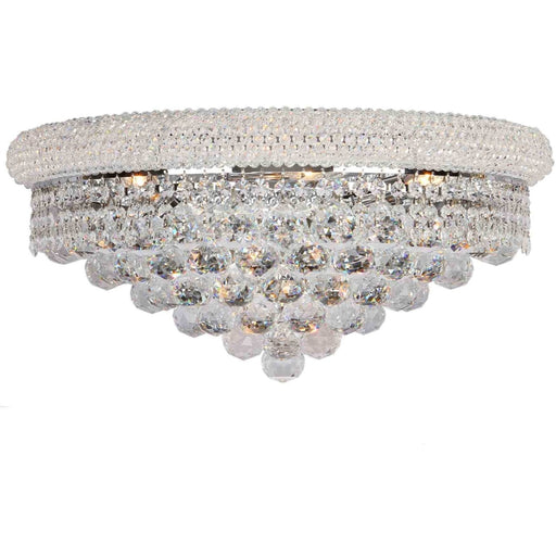 Empire Polished Chrome Clear Crystal 4 Light Wall Sconce - Wall Sconces