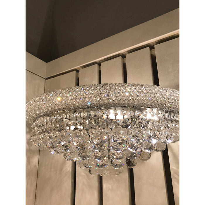 Empire Polished Chrome Clear Crystal 4 Light Wall Sconce - Wall Sconces