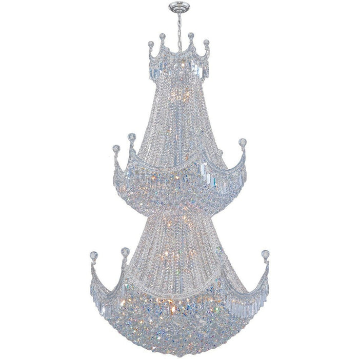 Empire Polished Chrome Clear Crystal 51 Light Chandelier - Chandeliers