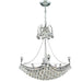 Empire Polished Chrome Clear Crystal 6 Light Chandelier - Chandeliers