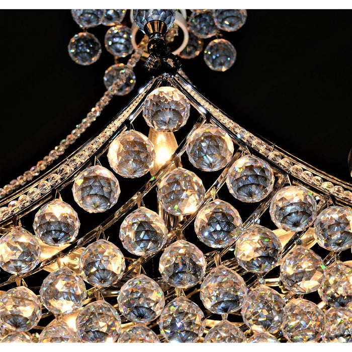Empire Polished Chrome Clear Crystal 6 Light Chandelier - Chandeliers
