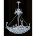 Empire Polished Chrome Clear Crystal 6 Light Chandelier - Chandeliers
