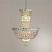 Empire Polished Chrome Clear Crystal 6 Light Chandelier - Chandeliers