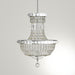 Empire Polished Chrome Clear Crystal 6 Light Chandelier - Chandeliers
