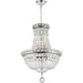 Empire Polished Chrome Clear Crystal 6 Light Chandelier - Chandeliers