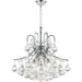 Empire Polished Chrome Clear Crystal 6 Light Chandelier - Chandeliers