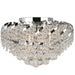 Empire Polished Chrome Clear Crystal 6 Light Flushmount - Flushmounts