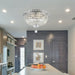 Empire Polished Chrome Clear Crystal 6 Light Flushmount - Flushmounts