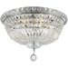 Empire Polished Chrome Clear Crystal 6 Light Flushmount - Flushmounts
