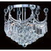 Empire Polished Chrome Clear Crystal 6 Light Flushmount - Flushmounts