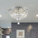 Empire Polished Chrome Clear Crystal 6 Light Flushmount - Flushmounts