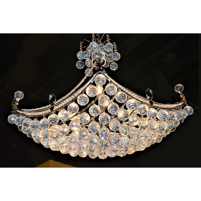 Empire Polished Chrome Clear Crystal 8 Light Chandelier - Chandeliers