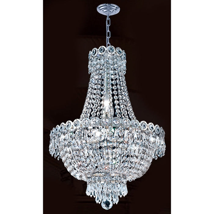 Empire Polished Chrome Clear Crystal 8 Light Chandelier - Chandeliers