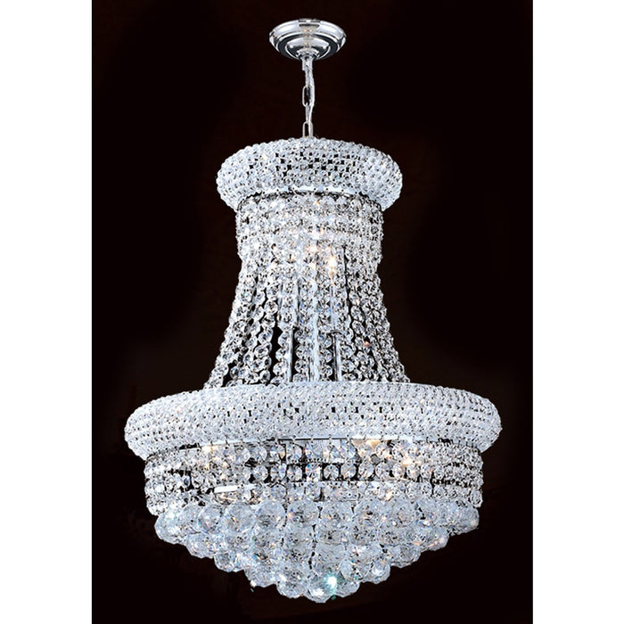 Empire Polished Chrome Clear Crystal 8 Light Chandelier - Chandeliers
