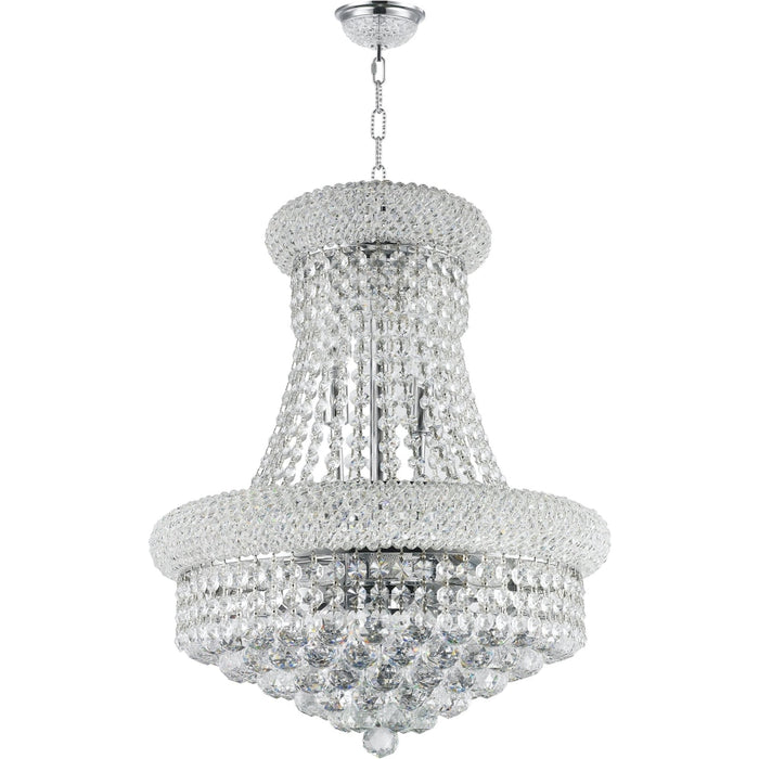 Empire Polished Chrome Clear Crystal 8 Light Chandelier - Chandeliers