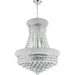 Empire Polished Chrome Clear Crystal 8 Light Chandelier - Chandeliers