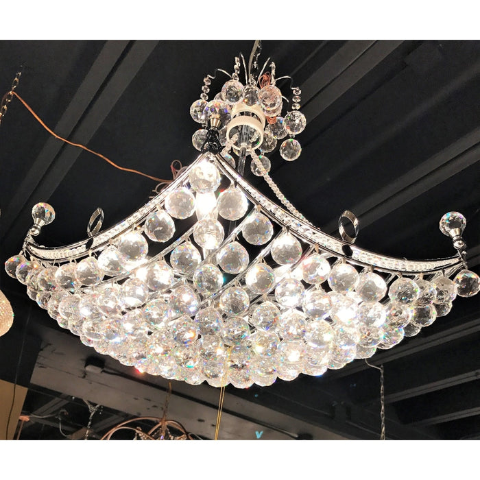 Empire Polished Chrome Clear Crystal 8 Light Chandelier - Chandeliers