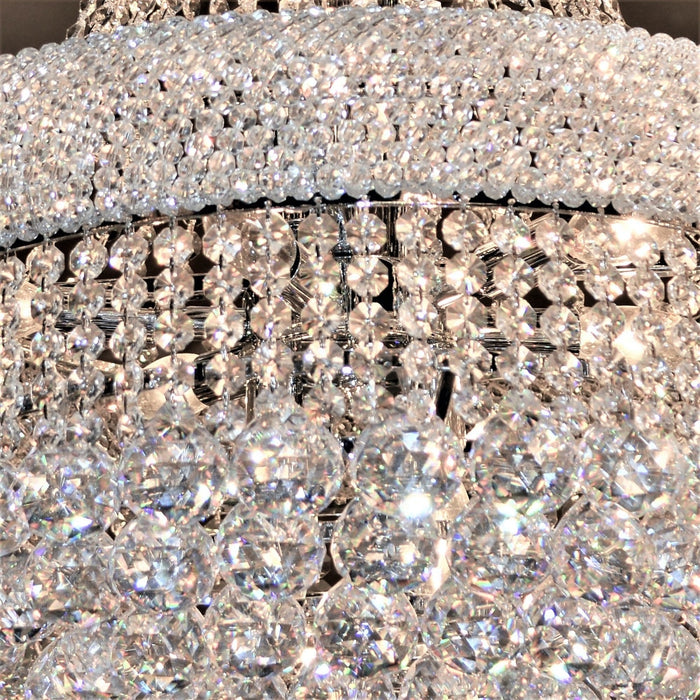 Empire Polished Chrome Clear Crystal 8 Light Chandelier - Chandeliers