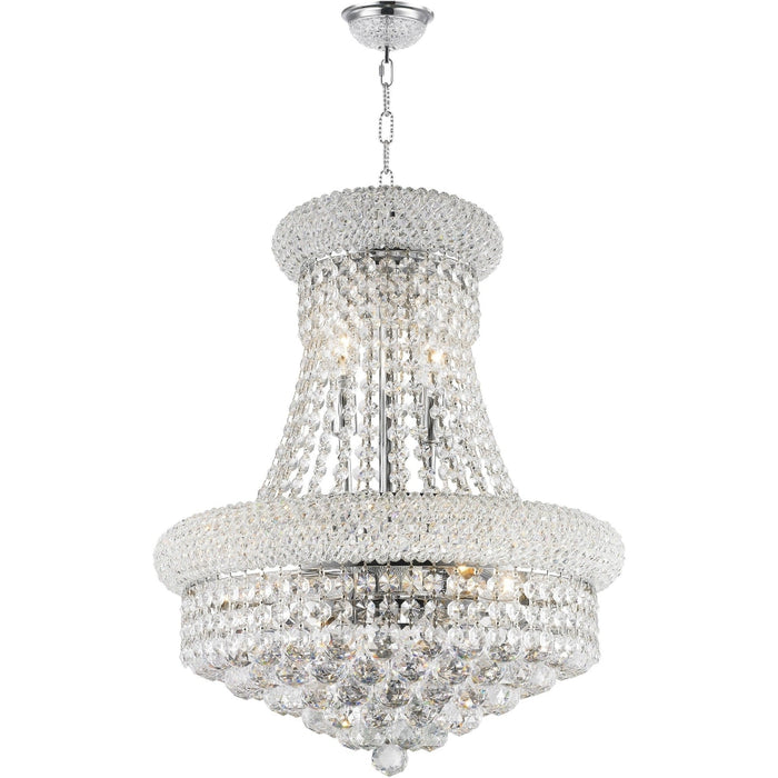 Empire Polished Chrome Clear Crystal 8 Light Chandelier - Chandeliers