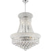 Empire Polished Chrome Clear Crystal 8 Light Chandelier - Chandeliers