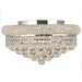 Empire Polished Chrome Clear Crystal 8 Light Flushmount - Flushmounts