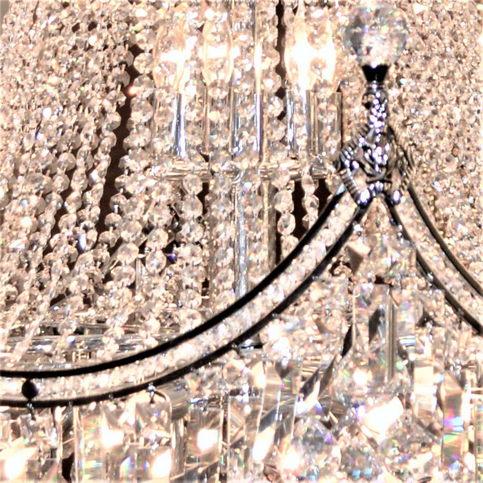 Empire Polished Chrome Clear Crystal 9 Light Chandelier - Chandeliers