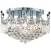 Empire Polished Chrome Clear Crystal 9 Light Flushmount - Flushmounts