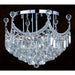 Empire Polished Chrome Clear Crystal 9 Light Flushmount - Flushmounts