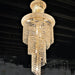 Empire Polished Gold Clear Crystal 10 Light Chandelier - Chandeliers