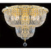 Empire Polished Gold Clear Crystal 10 Light Flushmount - Flushmounts