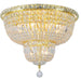 Empire Polished Gold Clear Crystal 10 Light Flushmount - Flushmounts