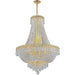 Empire Polished Gold Clear Crystal 12 Light Chandelier - Chandeliers