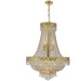 Empire Polished Gold Clear Crystal 12 Light Chandelier - Chandeliers