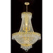 Empire Polished Gold Clear Crystal 12 Light Chandelier - Chandeliers