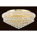 Empire Polished Gold Clear Crystal 12 Light Flushmount - Flushmounts