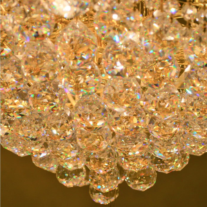 Empire Polished Gold Clear Crystal 14 Light Chandelier - Chandeliers