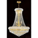 Empire Polished Gold Clear Crystal 14 Light Chandelier - Chandeliers