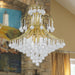 Empire Polished Gold Clear Crystal 15 Light Chandelier - Chandeliers
