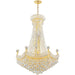 Empire Polished Gold Clear Crystal 15 Light Chandelier - Chandeliers