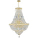 Empire Polished Gold Clear Crystal 15 Light Chandelier - Chandeliers