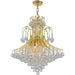 Empire Polished Gold Clear Crystal 15 Light Chandelier - Chandeliers