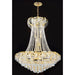 Empire Polished Gold Clear Crystal 15 Light Chandelier - Chandeliers