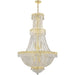 Empire Polished Gold Clear Crystal 17 Light Chandelier - Chandeliers