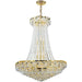 Empire Polished Gold Clear Crystal 18 Light Chandelier - Chandeliers