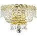Empire Polished Gold Clear Crystal 2 Light Wall Sconce - Wall Sconces