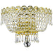 Empire Polished Gold Clear Crystal 2 Light Wall Sconce - Wall Sconces
