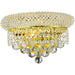 Empire Polished Gold Clear Crystal 2 Light Wall Sconce - Wall Sconces