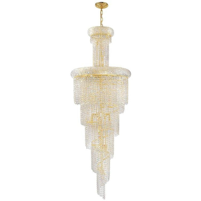Empire Polished Gold Clear Crystal 22 Light Chandelier - Chandeliers